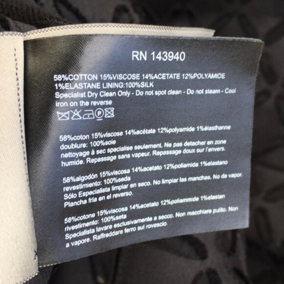 Roland Mouret Cutout Jacket Cotton Blend Black 10 - Picture 10 of 12